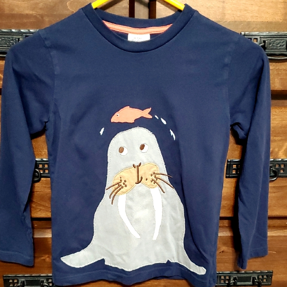Mini Boden Sea Lion And Fish T-shirt